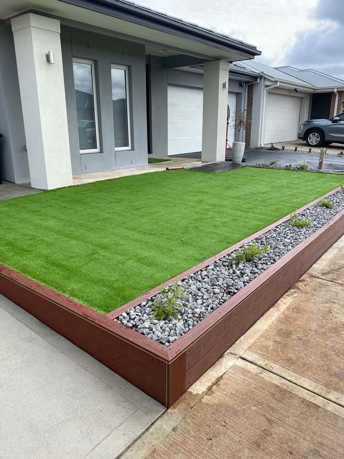 Contemporary Timber Edging